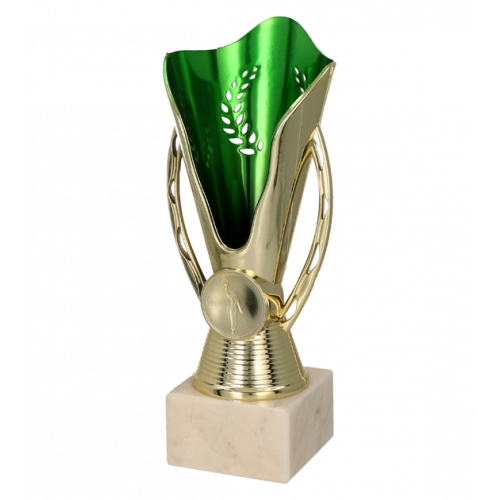 Puchar plastikowy złoto-zielony T-M 17cm