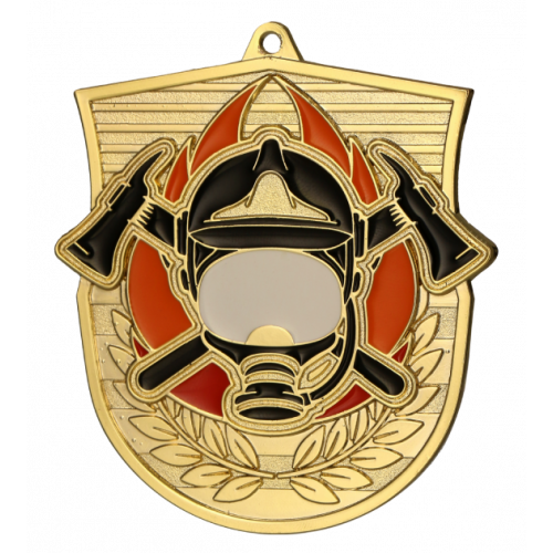 Medal złoty - strażactwo - medal stalowy