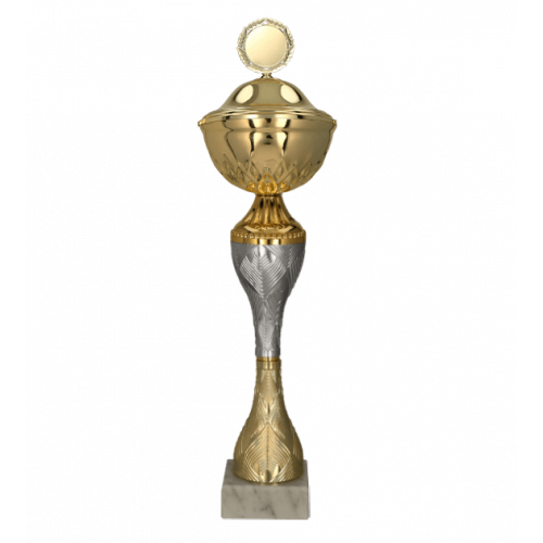 Puchar metalowy z przykrywką 30cm