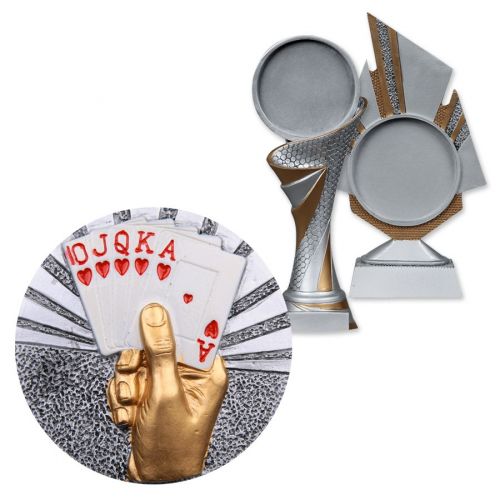 Emblemat płaskorzeźba karty 70mm FG060