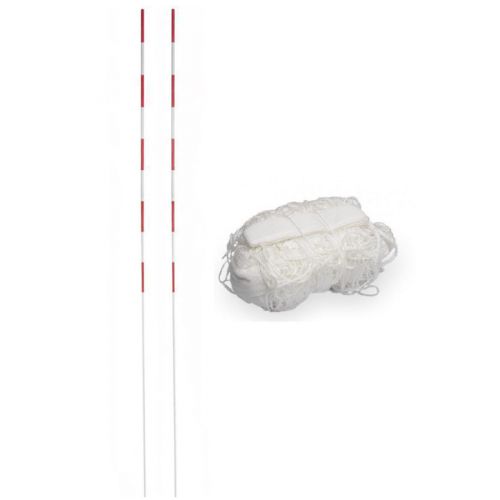 Siatka do siatkówki biała z antenkami 9,5x1m, PP/b3, oko10,linka 11,70m