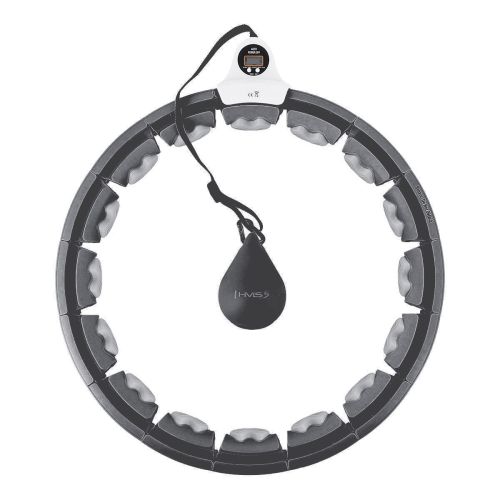HHW06 HULA HOP BLACK Z WYPUSTKAMI I OBCIĄŻNIKIEM + LICZNIK HMS