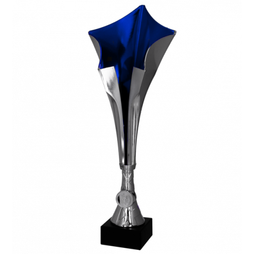 Puchar plastikowy srebrno-niebieski 36.5cm