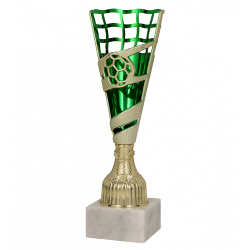 Puchar plastikowy złoto-zielony 21cm