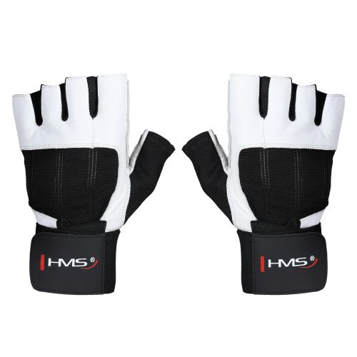 RST04 WHITE-BLACK ROZM. XXL RĘKAWICE NA SIŁOWNIĘ HMS