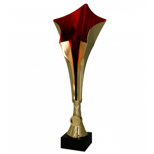 Puchar plastikowy złoto-czerwony 36.5cm