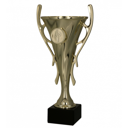 Puchar plastikowy złoty 22.5cm