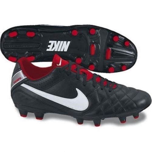 BUTY NIKE TIEMPO NATURAL IV LT FG BLK/WHITE-MTLC CL GREY