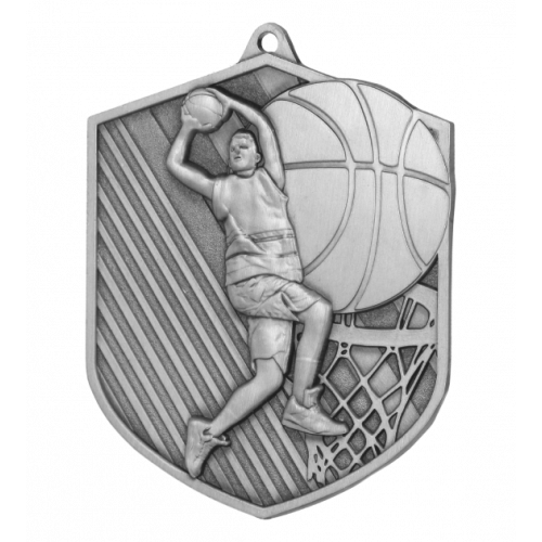 Medal srebrny - koszykówka - medal stalowy