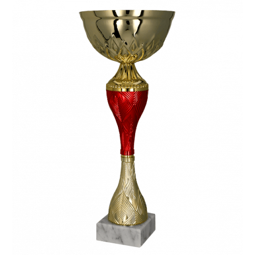 Puchar metalowy złoto-czerwony 21.5cm