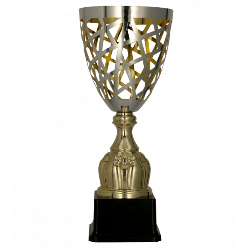 Puchar metalowy złoto - srebrny 33.5cm