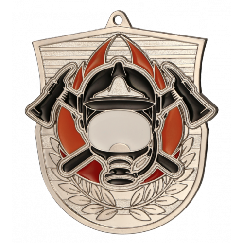 Medal srebrny - strażactwo - medal stalowy