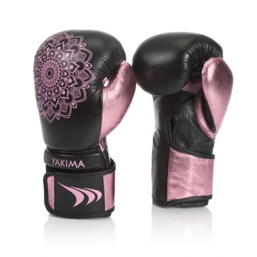 Rękawice kobiece MANDALA BLACK/PINK 8 oz