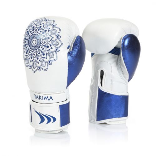 Rękawice kobiece MANDALA WHITE/BLUE 10 oz