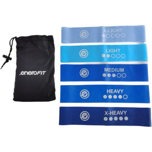 ZESTAW GUM DO ĆWICZEŃ FITNESS CROSSFIT MINI BLUE BAND 5W1 ENERO FIT