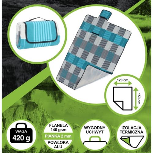 KOC PLAŻOWO PIKNIKOWY 150x120CM Z POWŁOKĄ ALU ENERO CAMP 1064086