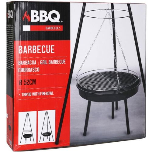 GRILL OGRODOWY WISZĄCY NA TRÓJNOGU 52CM