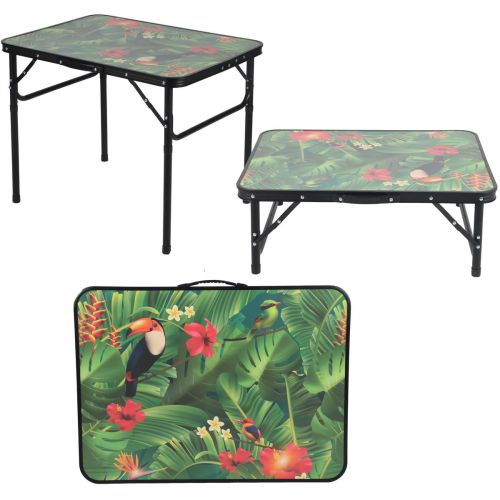 STOLIK TURYSTYCZNY SKŁADANY KEMPINGOWY 75x55x25-59CM FLOWER