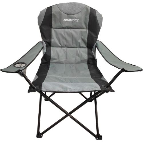 KRZESŁO TURYSTYCZNE SKŁADANE LUX 60X60X105CM SZARO-CZARNE