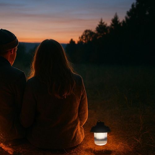 LATARKA LAMPA CAMPING USB 3 RODZAJE ŚWIATŁA KHAKY REDCLIFFS