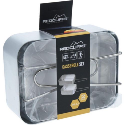 MENAŻKA MISKI TURYSTYCZNE DO ZAPIEKANIA CASSEROLE 2SZT. ALUMINIUM REDCLIFFS