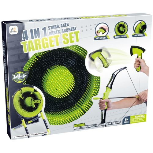 ZESTAW GIER 4W1 DART ŁUK SIEKIERKA SHURIKEN