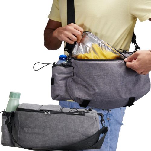 SAKWA COOLER TORBA TERMICZNA ROWEROWA NA BAGAŻNIK SZARA XQMAX PRO