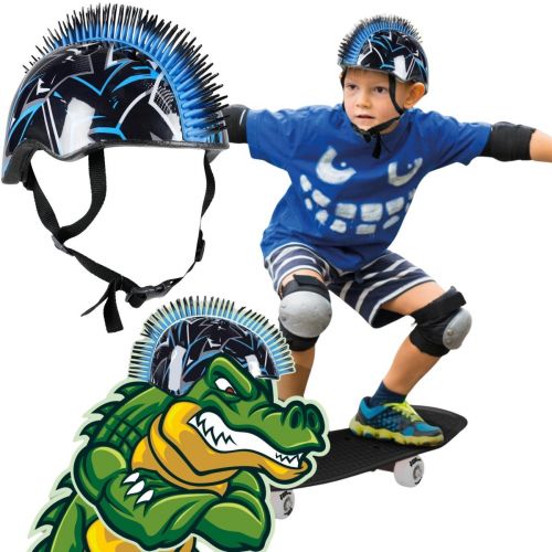 KASK ROWEROWY DZIECIĘCY REGULOWANY NO FEAR MOHAWK R.(48-52CM) BLACK/ BLUE