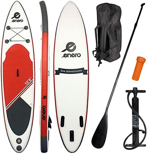 ZESTAW - DESKA SUP DMUCHANA 145KG 320X81X15CM ENERO