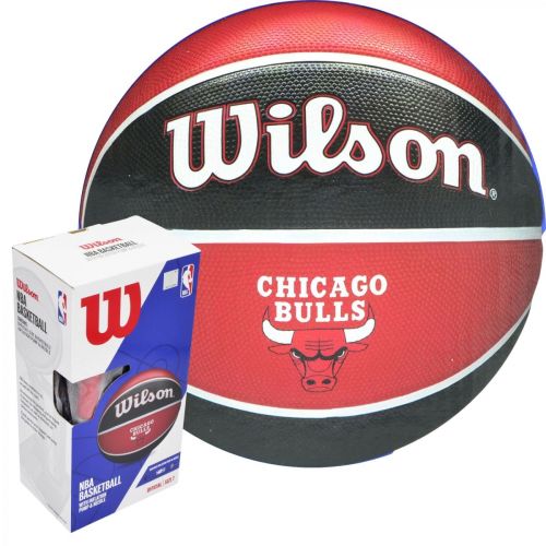 PIŁKA DO KOSZYKÓWKI WILSON NBA TEAM CHICAGO BULLS + POMPKA BOX R.7