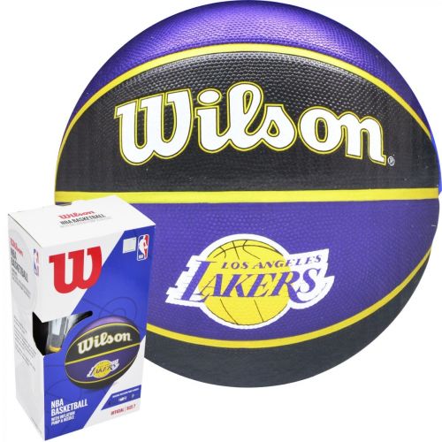 PIŁKA DO KOSZYKÓWKI WILSON NBA TEAM LA LAKERS + POMPKA BOX R.7