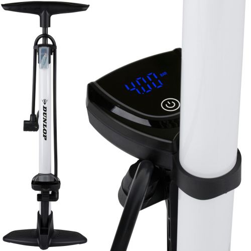 POMPKA ROWEROWA WARSZTATOWA 120 PSI (8,3 BAR) WYŚWIETLACZ CYFROWY LCD DUNLOP
