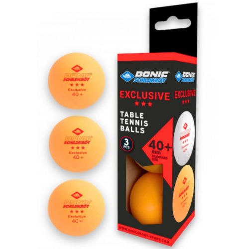 PIŁECZKI DO TENISA STOŁOWEGO EXCLUSIVE 3 POMARAŃCZOWE 3SZT DONIC