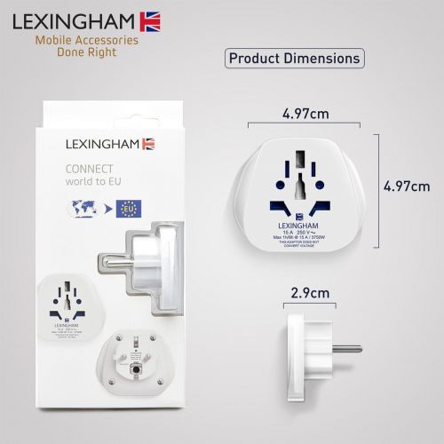 LEXINGHAM PRZEJŚCIÓWKA ADAPTER UNIWERSALNA ŚWIAT-> EU SHUCKO 2SZT
