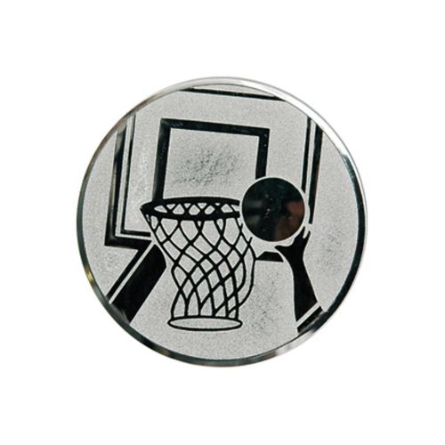 Wklejka aluminiowa srebrna - koszykówka