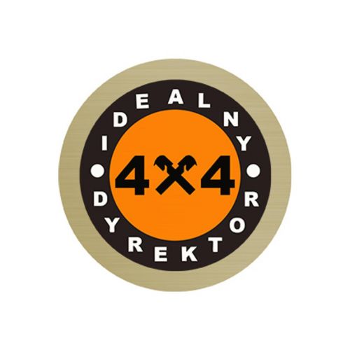 Wklejka 38mm  złota z kolorowym nadrukiem