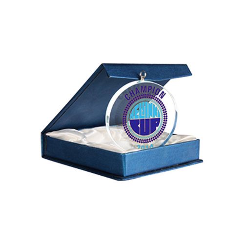Medal szklany z etui i nadrukiem Luxorjet