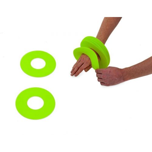 Płaskie znaczniki treningowe Zielone/Żółte Neon