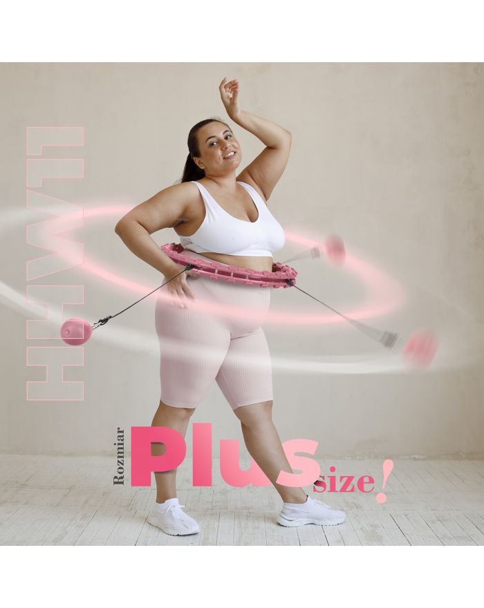 HHW11 PLUS SIZE HULA HOP LIGHT PINK Z WYPUSTKAMI I OBCIĄŻNIKIEM HMS