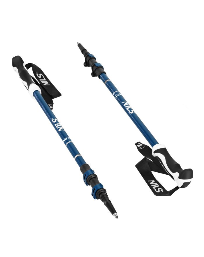 TK8601 BLUE KIJE TREKKINGOWE ALUMINIOWE NILS