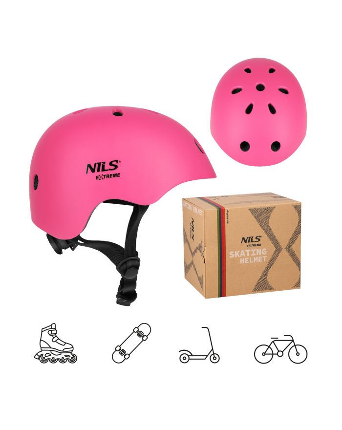 MT301 KASK RÓŻOWY S(52-56CM) NILS EXTREME