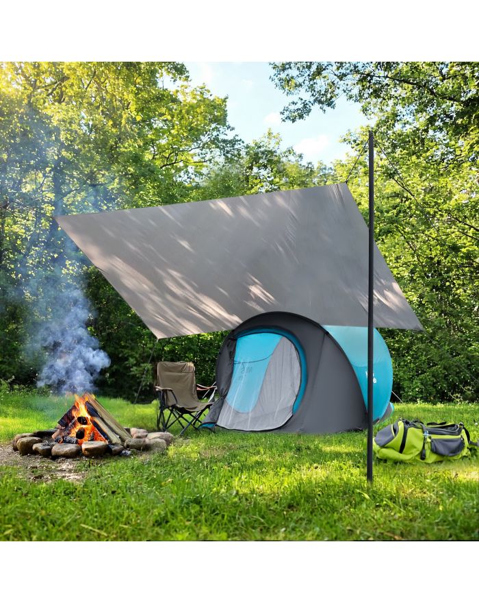 NC17111 TARP PŁACHTA BIWAKOWA KEMPINGOWA 230X140 CM NIEBIESKI NILS CAMP