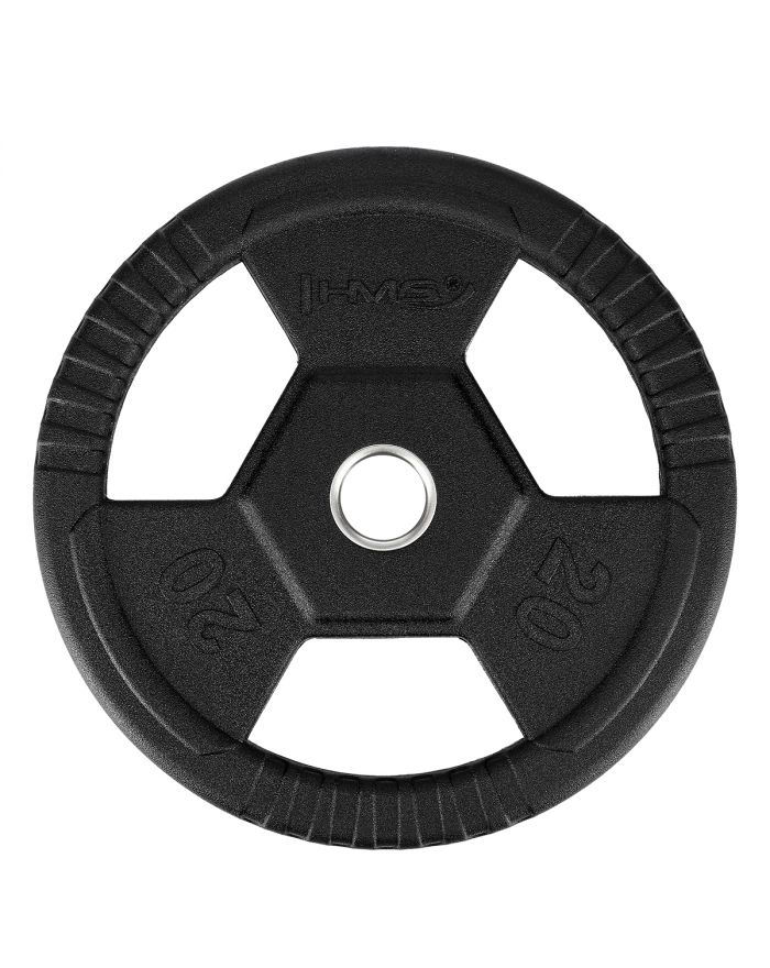 TOH20 CZARNY TALERZ OLIMPIJSKI OGUMOWANY 20 KG HMS