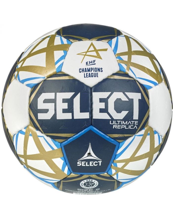 Piłka Select Replica EHF Champions League niebiesko-biała
