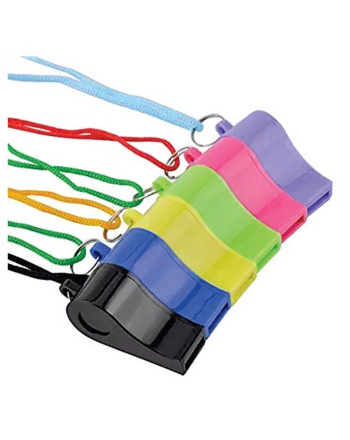 Gwizdek plastikowy mały ze sznurkiem