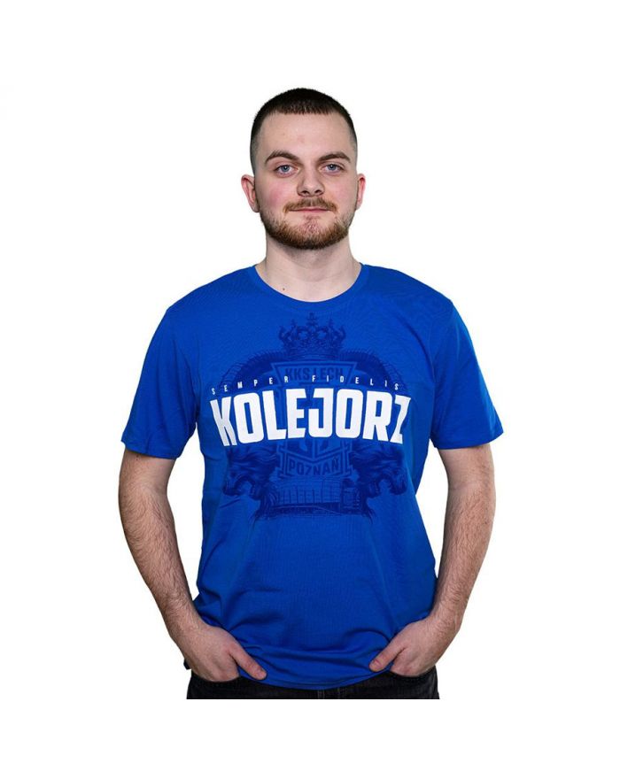 Koszulka Kolejorz Semper Fidelis Niebieska L