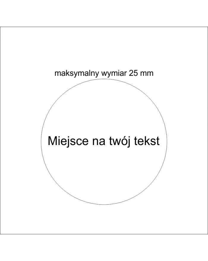 Tabliczka z grawerem - emblemat 25 mm na medal