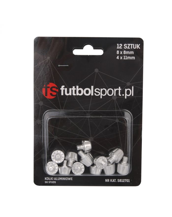 Kołki futbolsport aluminiowe 8x8mm + 4x11mm