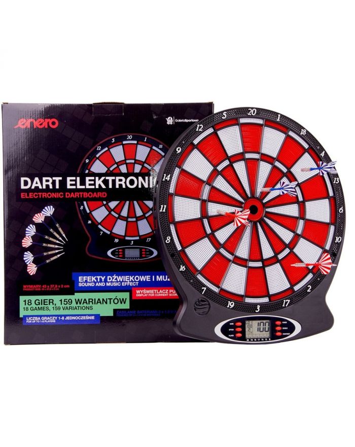 Tarcza Dart elektroniczna Enero 43 cm. czerwona