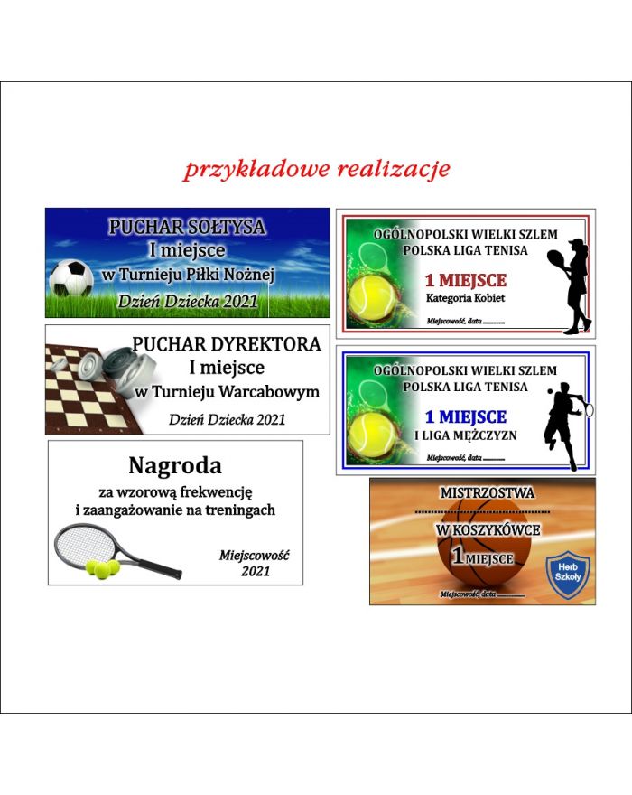 Tabliczka na puchar-statuetkę średnia